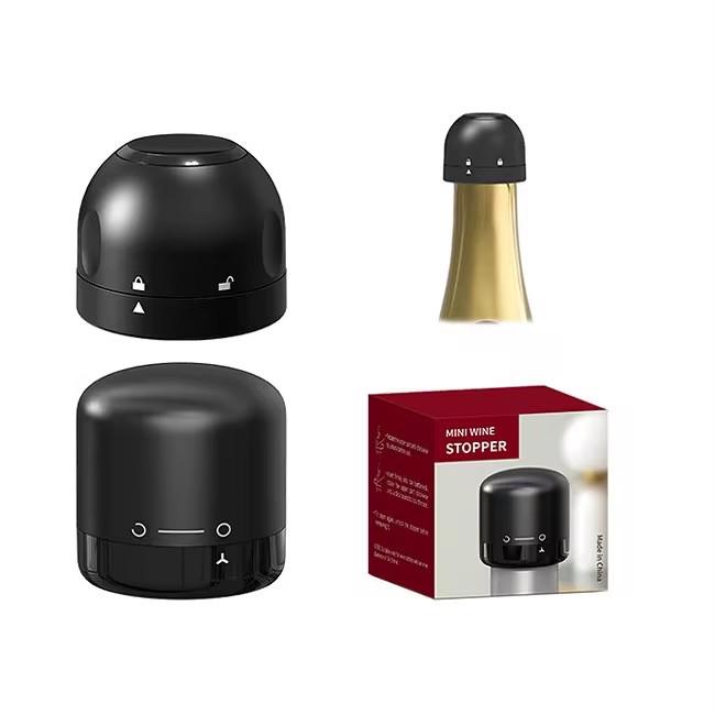 Набір вакуумних пробок для пляшки Чорний (WineChampSet35) - фото 2 Набір вакуумних пробок для пляшки Чорний (WineChampSet35) - фото 2