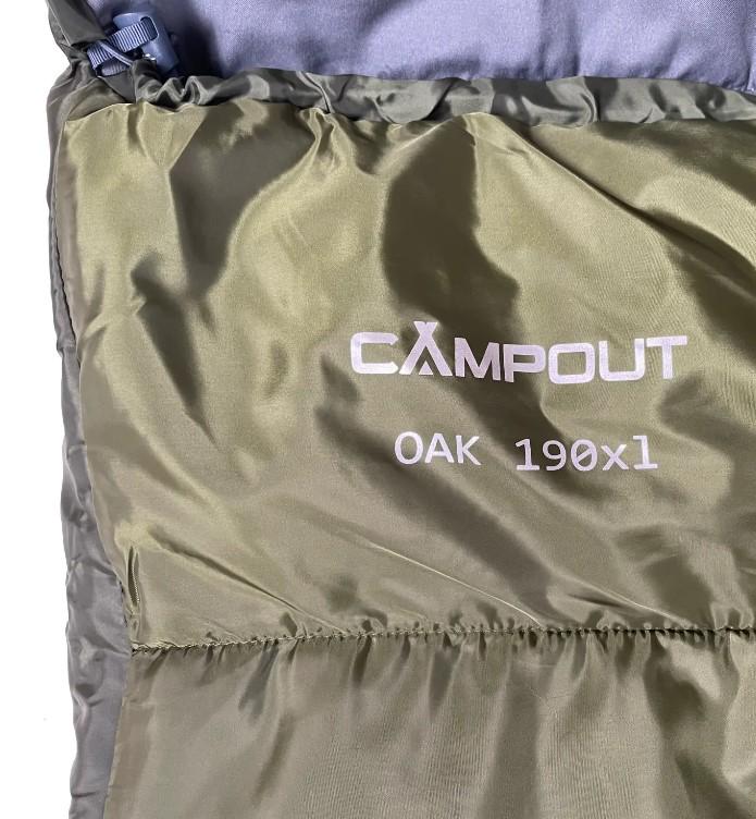 Спальный мешок Campout Oak Right Zip 190 см Khaki (PNG 251449) - фото 6