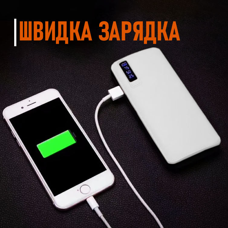 Повербанк Power Box 20000 mAh быстрая зарядка Черный (13299bba) - фото 2