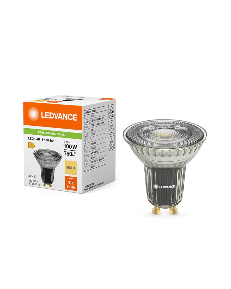 Світлодіодна лампочка Ledvance 4099854234941 LED PAR16 DIM GU10 1x8W 3000K 750Lm IP20 - фото 2