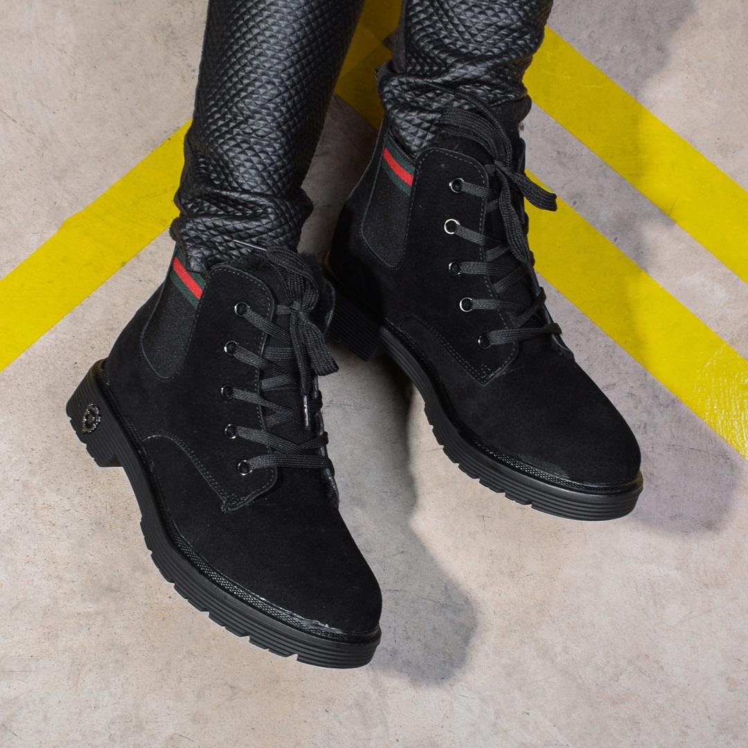 Ботинки женские зимние на шнуровке 326751 р. 36 23 см