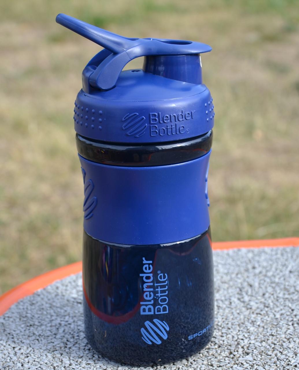 Шейкер BlenderBottle SportMixer Flip 20oz 590 мл Navy - фото 8