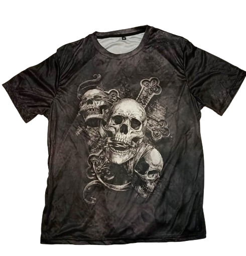 Футболка с черепами ХL Черный (14755671)