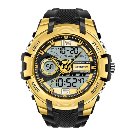 Наручные часы Sanda 6015 Black/Gold