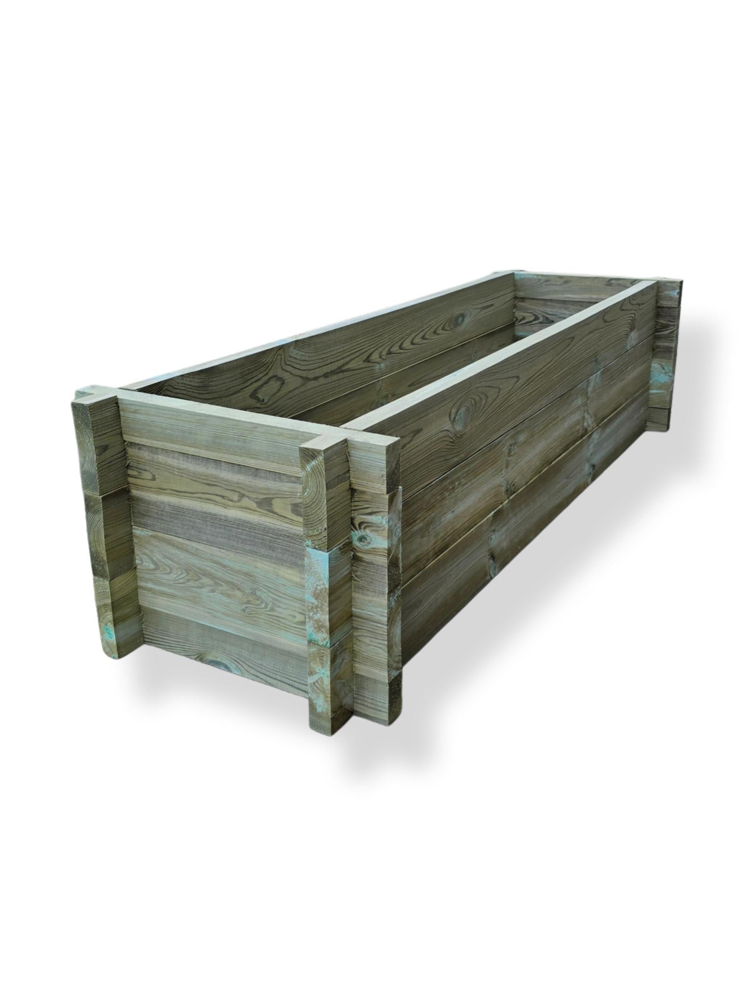 Грядка голландская высокая теплая из импрегнированного дерева 380х500х1500 мм Оливковая (26891758)