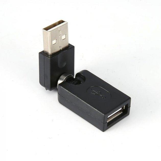 Переходник поворотный SUNROZ USB Male-USB Female 360 ​​градусов (A48413)