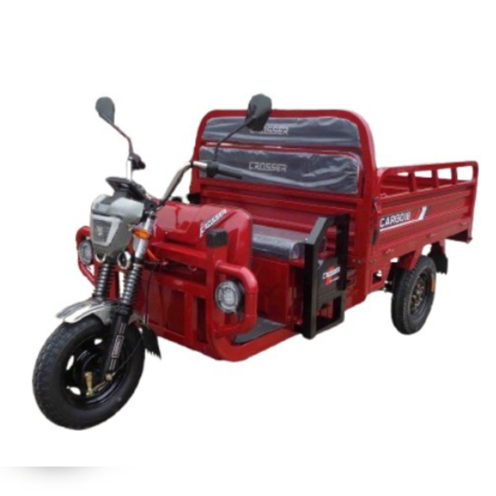 Електроскутер-самоскид вантажний триколісний Crosser Cargo 18" 1500W 72V 58Ah Червоний
