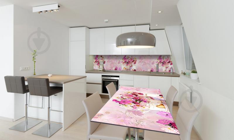 Наклейка виниловая на стол Zatarga «Букеты розовых цветов» 650х1200 мм Z180862/1st Наклейка виниловая на стол Zatarga «Букеты розовых цветов» 650х1200 мм Z180862/1st