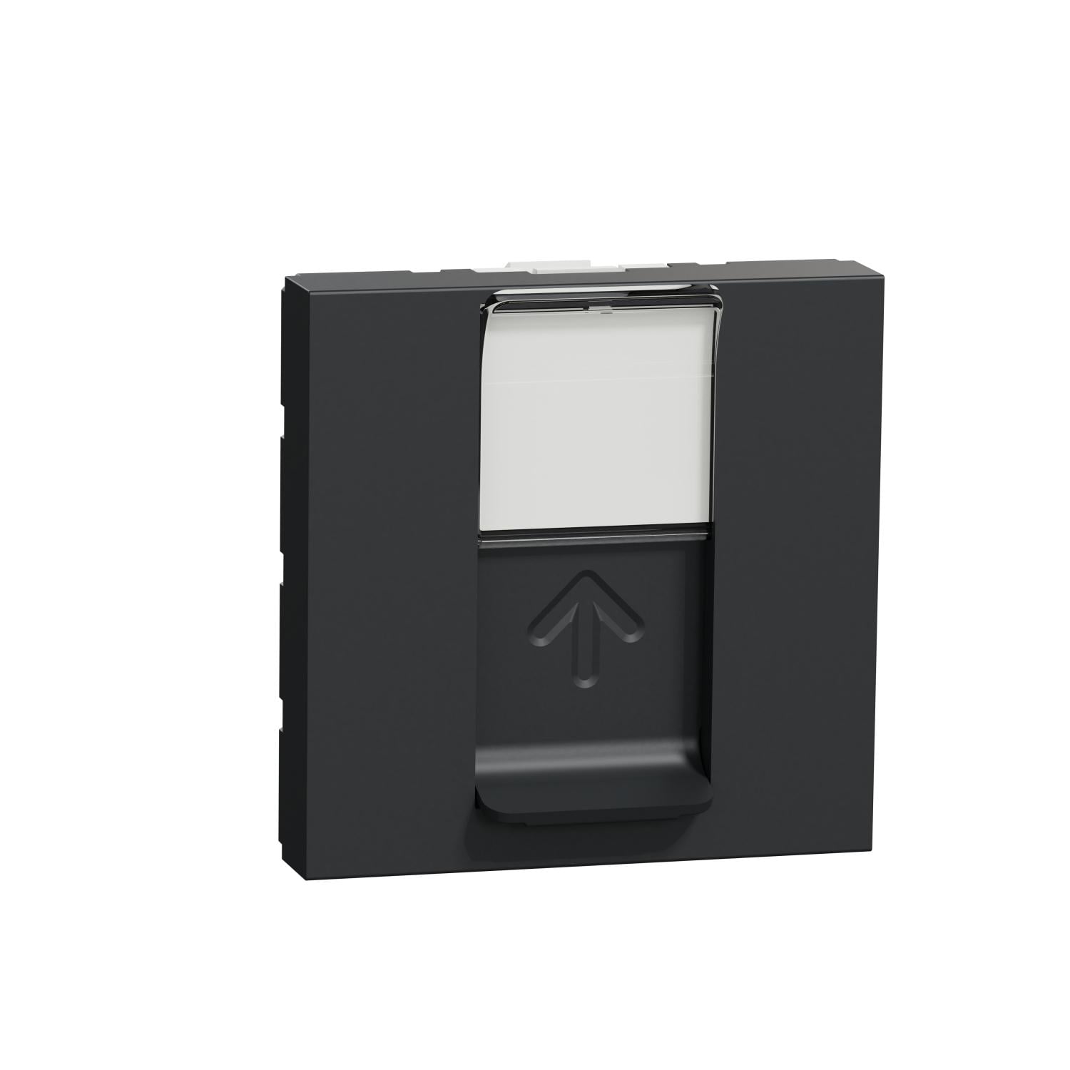 Розетка компьютерная Schneider Electric Unica New RJ45 5 UTP 2 модуля Антрацитовый (NU341154)