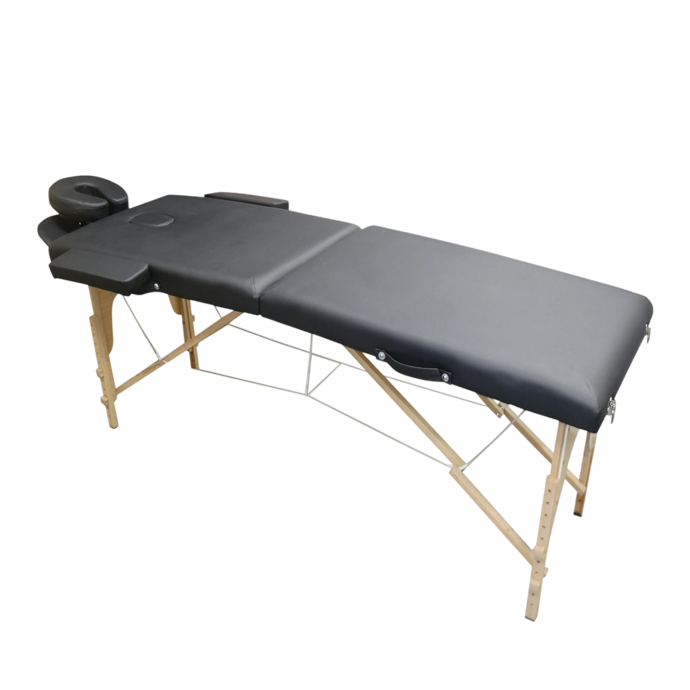 Массажный стол 3-секционный с деревянной рамой Relax HY-30110 складной до 120 кг 210х70-92х61-85 см