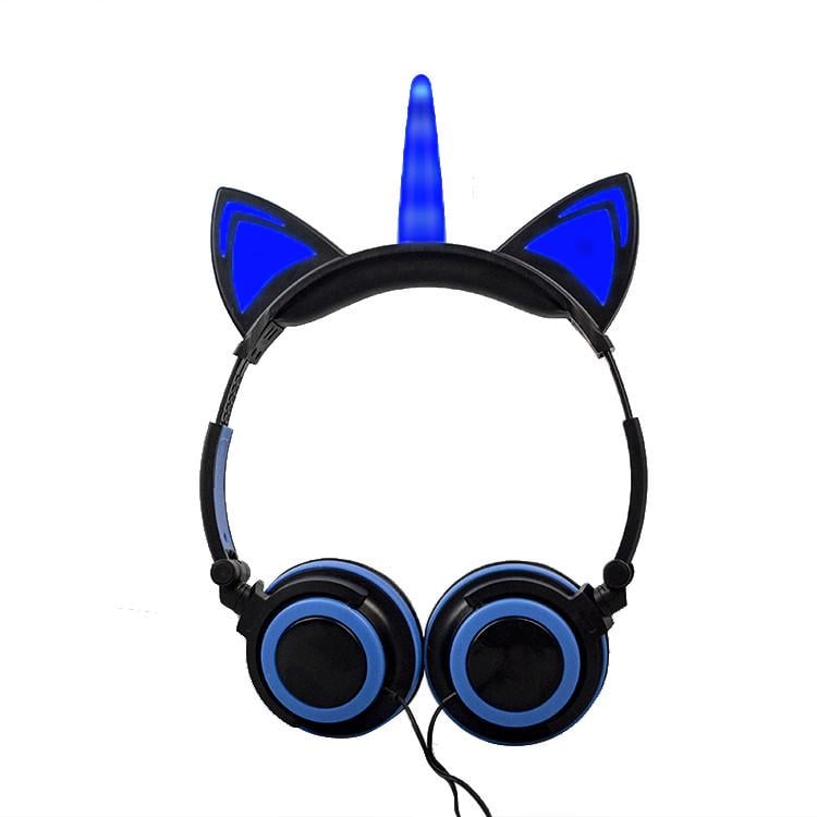 Наушники LINX Unicorn Ear Headphone с ушками LED Синий (SUN3000)