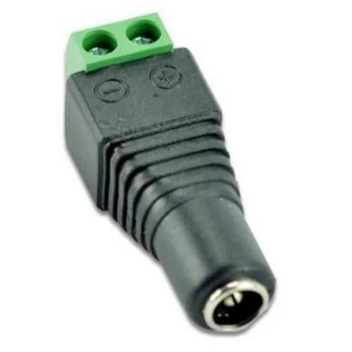 Переходник 5,5x2,1 мм разъем мама-клеммники для CCTV Black (286045)