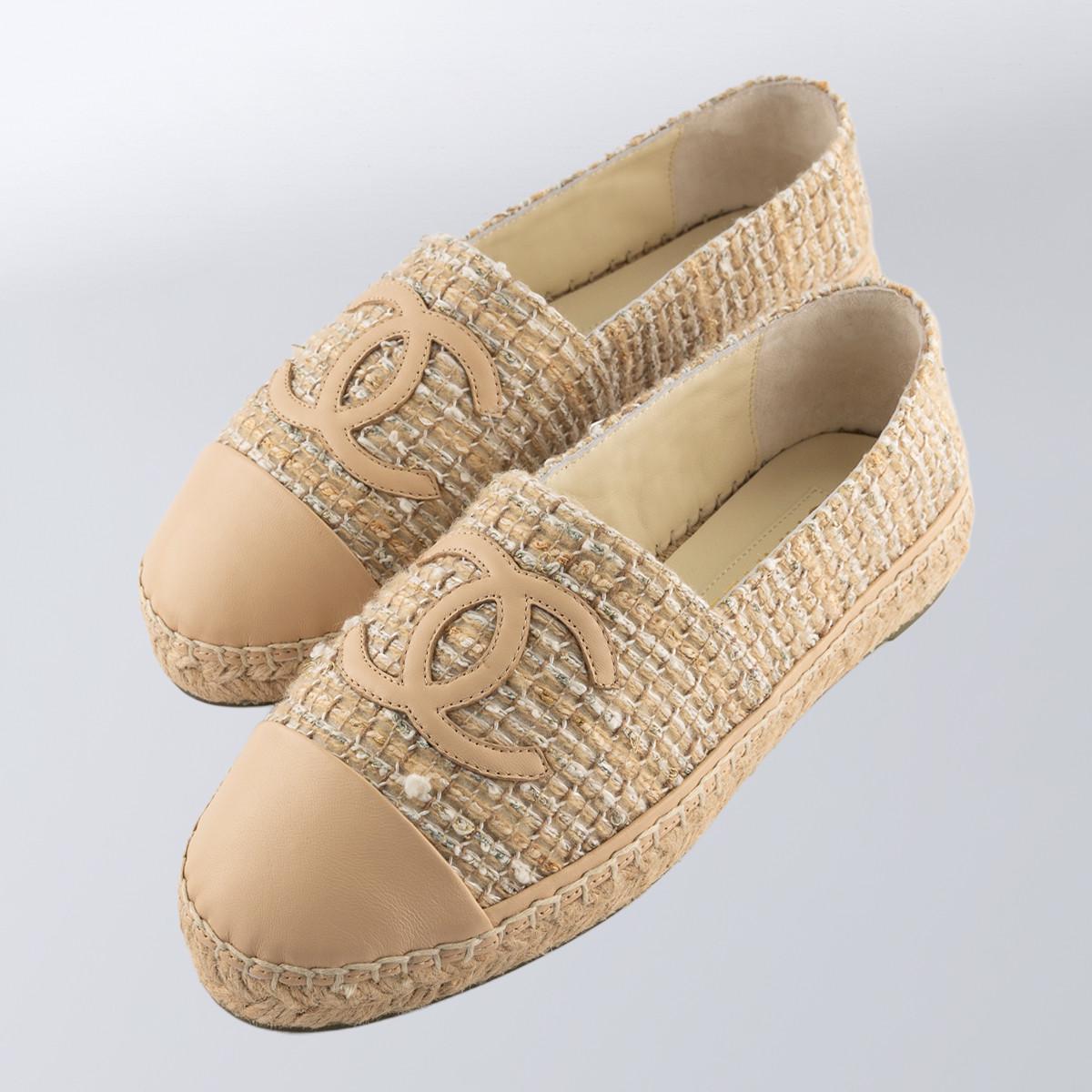 Еспадрільї жіночі повсякденні Chanel р. 38 Бежевий (2797308525)