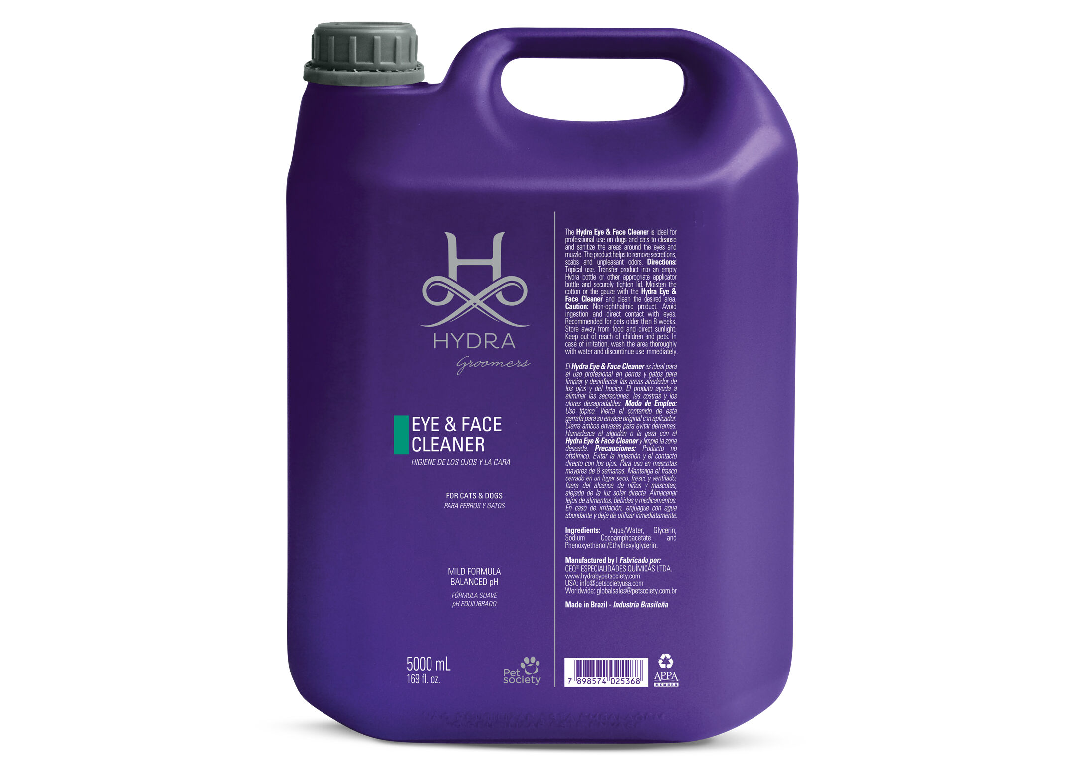 Средство по уходу за участками вокруг глаз и мордашки животных Hydra GROOMERS Eye and Face Cleaner 5 л (24181535)