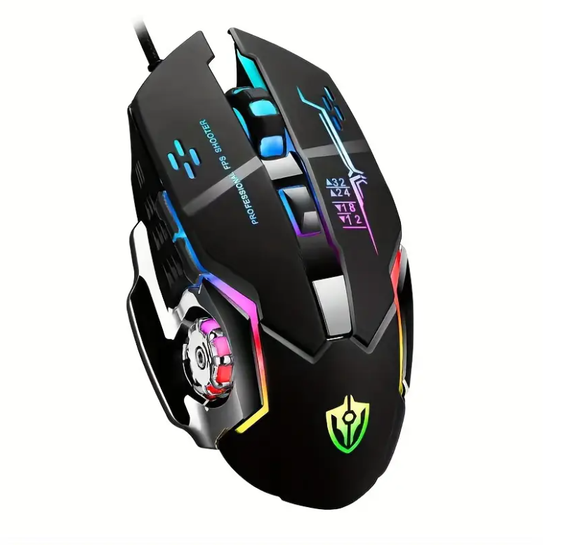 Компьютерная мышка игровая проводная с подсветкой SHIPADOO программируемая 7 кнопок (МПК666)