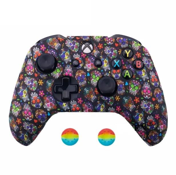 Чохол силіконовий для геймпада Xbox One - Colorfull skull