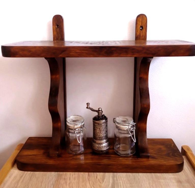 Полка настенная из дерева Деленсо Савоярди (ПНС/004215)