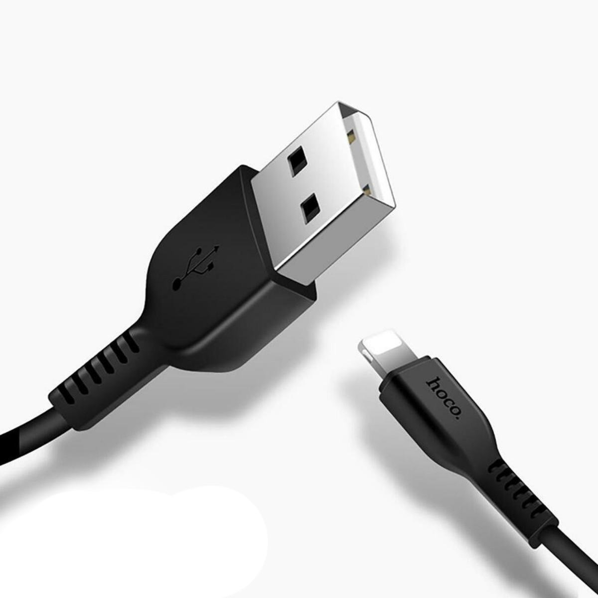 Кабель Hoco X20 Flash Lightning charging cable L-3M Black