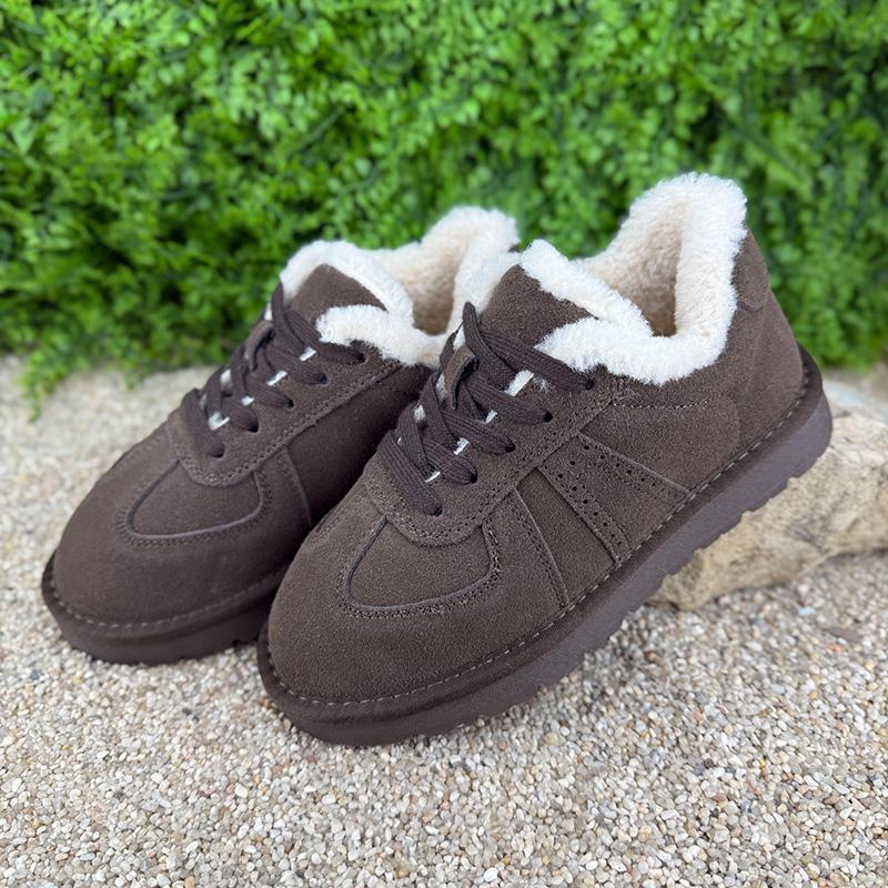 Кеди жіночі замшеві зимові Е-005073-24 p. 36 23 см Темно-коричневий (113868118) - фото 2