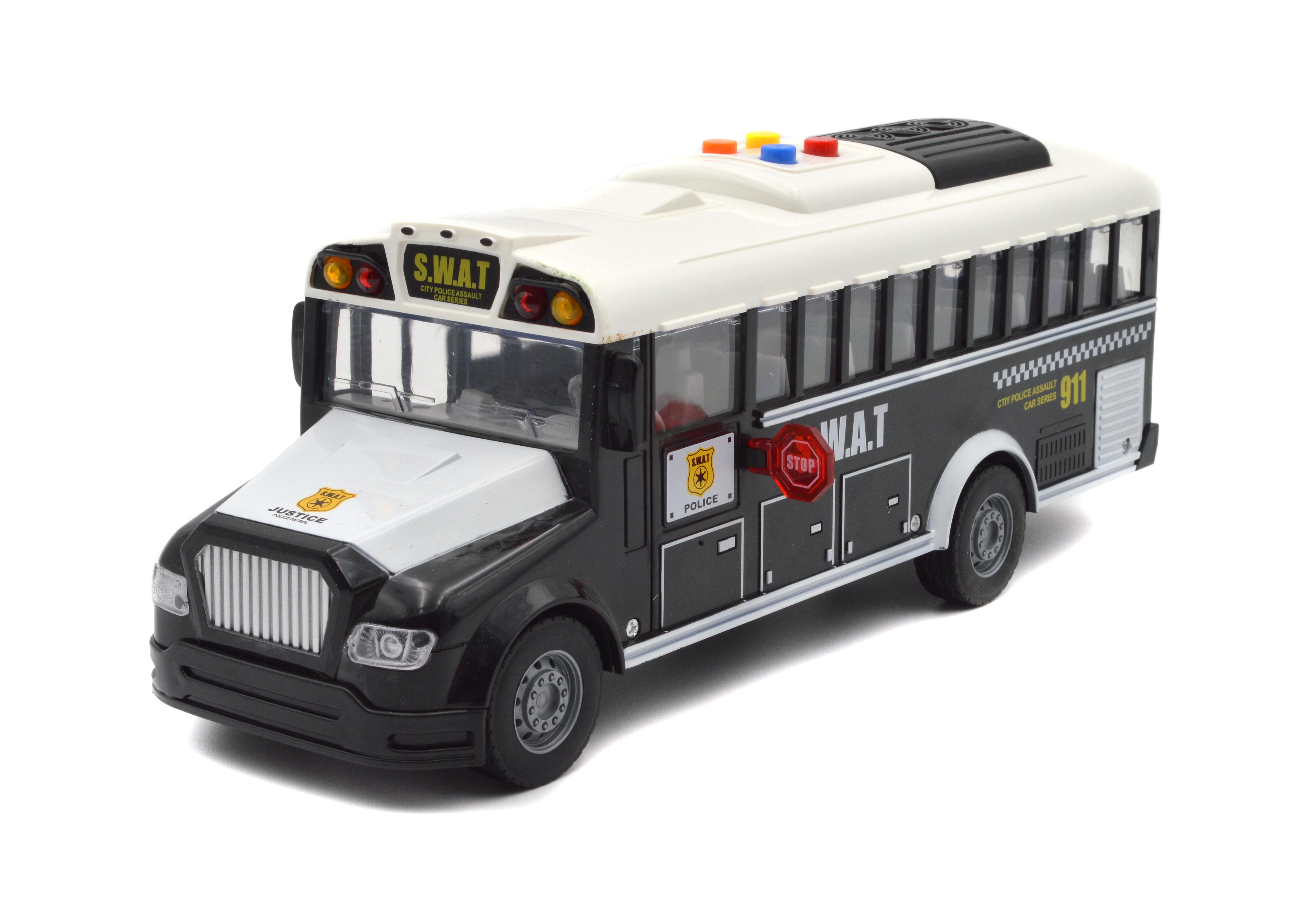 Автобус игрушечный JS125A Полиция инерция/звук/свет (JS125A)