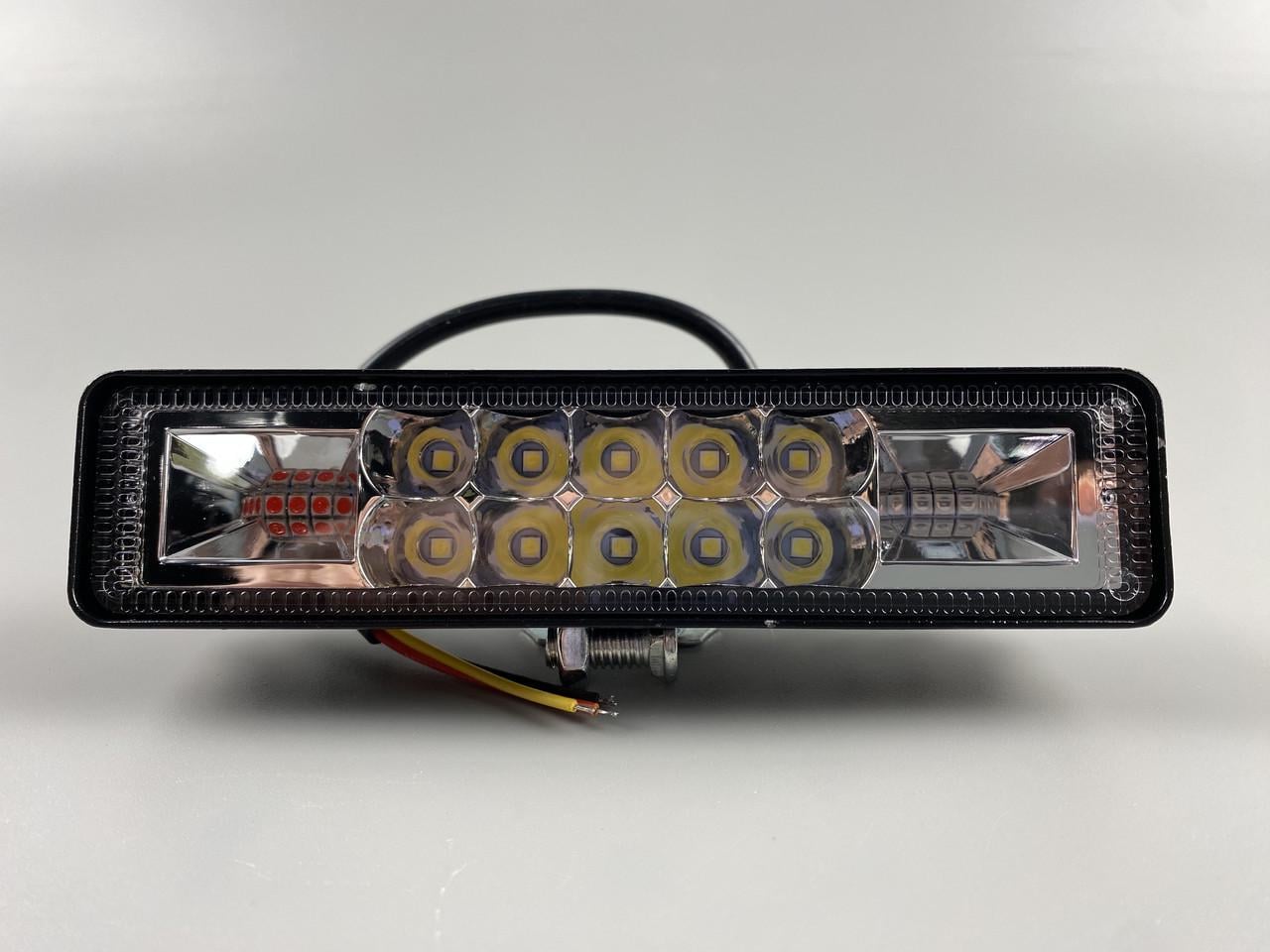 Фара LED прямокутна 18W 6000K 16 діодів протитуманна багатофункціональне додаткове освітлення