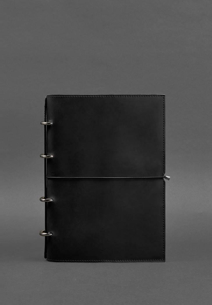 Блокнот шкіряний Софт-бук 9.0 Crazy Horse А4 на кільцях в м'якій обкладинці Чорний (A-027497) - фото 6 Блокнот шкіряний Софт-бук 9.0 Crazy Horse А4 на кільцях в м'якій обкладинці Чорний (A-027497) - фото 6