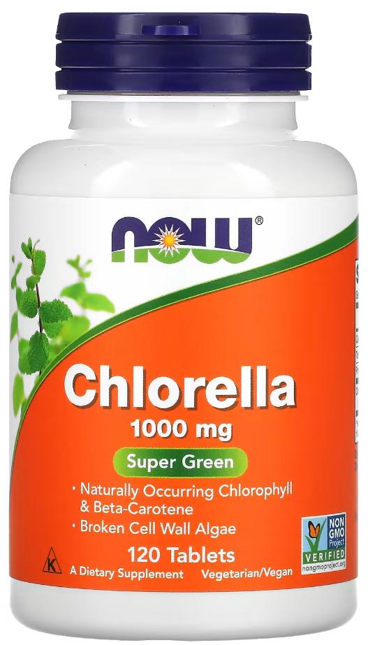 Комплекс Хлорелла NOW Chlorella 1000 мг 120 таблеток