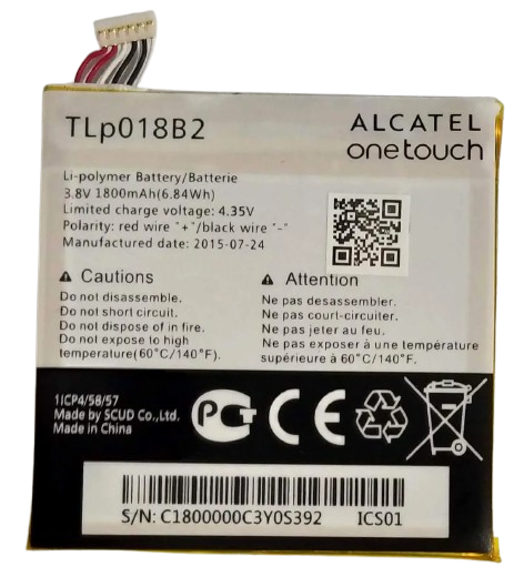 Аккумулятор для Alcatel Y910/TIP034B2 1800 mAh (000021332)