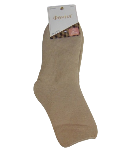 Носки термо пуховые без резинки ФЕННА 563 р. 37-41 Бежевый (2065064241)