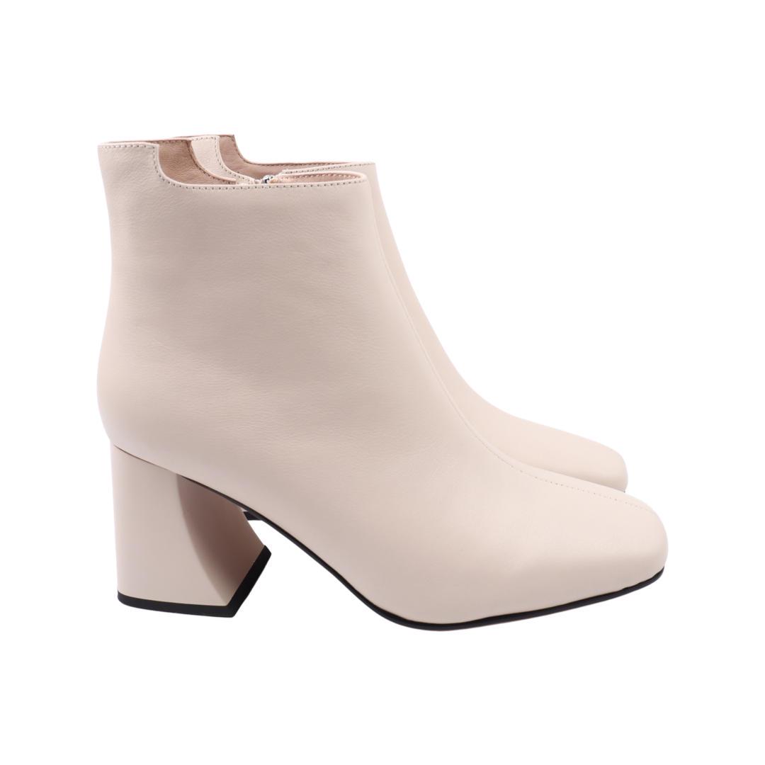 Ботильоны женские Geronea из кожи р. 40 Молочный (961-21/22DH)