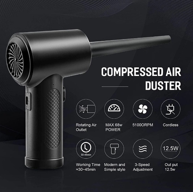 Компрессор для продувки аккумуляторный ручной Air Duster для надувных изделий - фото 3 Компрессор для продувки аккумуляторный ручной Air Duster для надувных изделий - фото 3