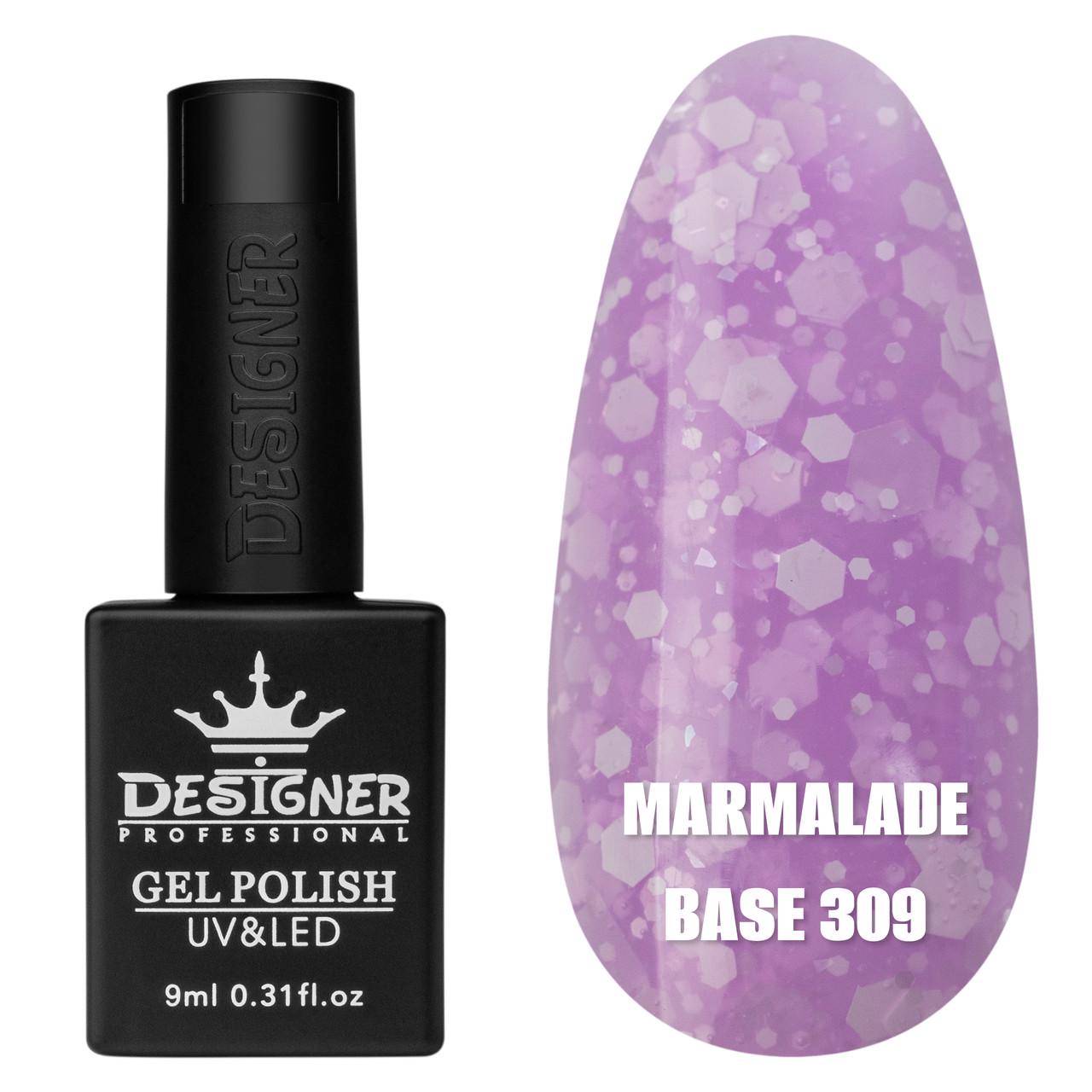 База цветная камуфлирующая Marmalade base Дизайнер шестигранниками 9 мл 309