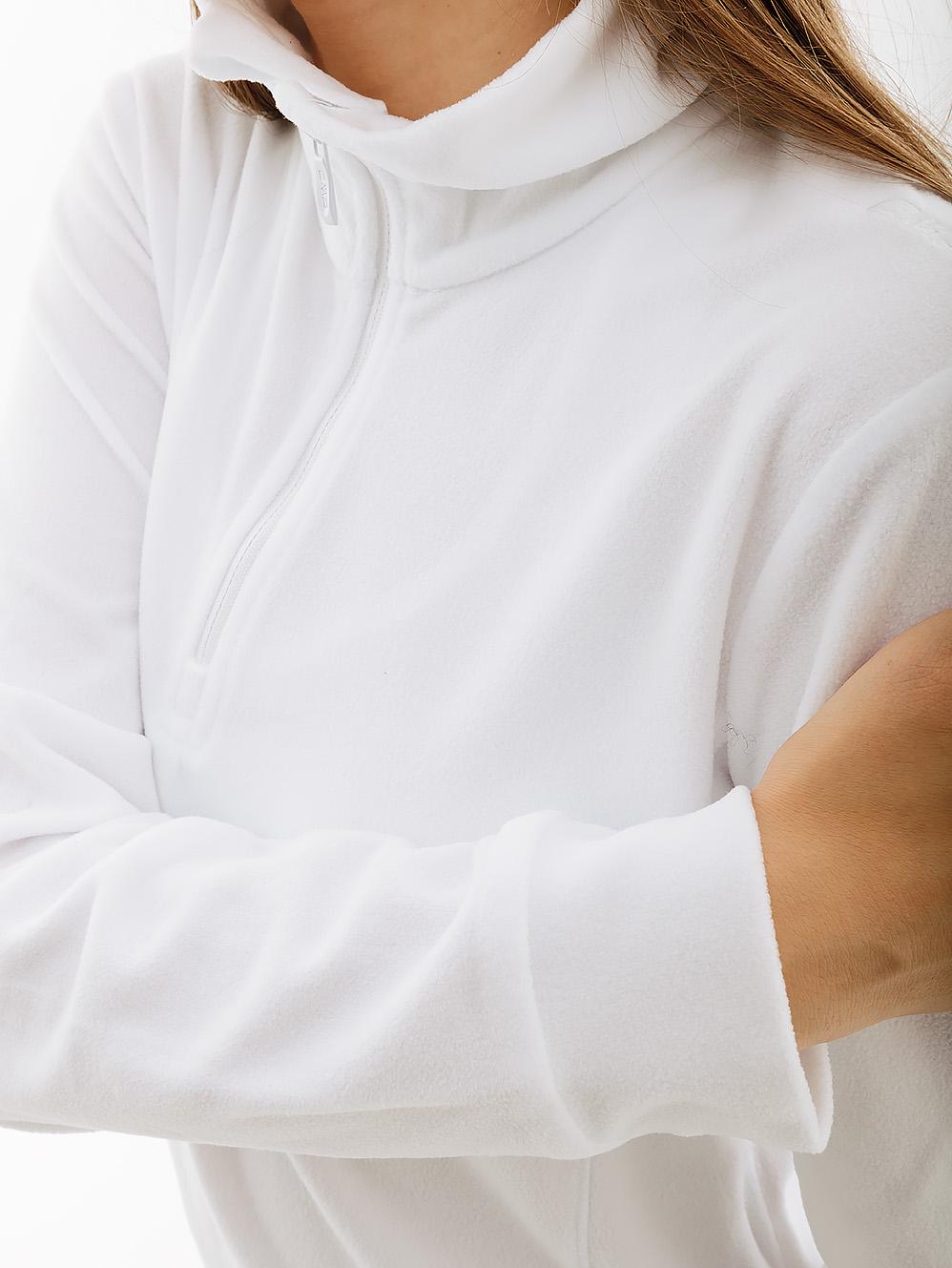 Кофта женская CMP WOMAN FLEECE SWEAT XS Белый (7d3G27836-A001 XS) - фото 2 Кофта женская CMP WOMAN FLEECE SWEAT XS Белый (7d3G27836-A001 XS) - фото 2