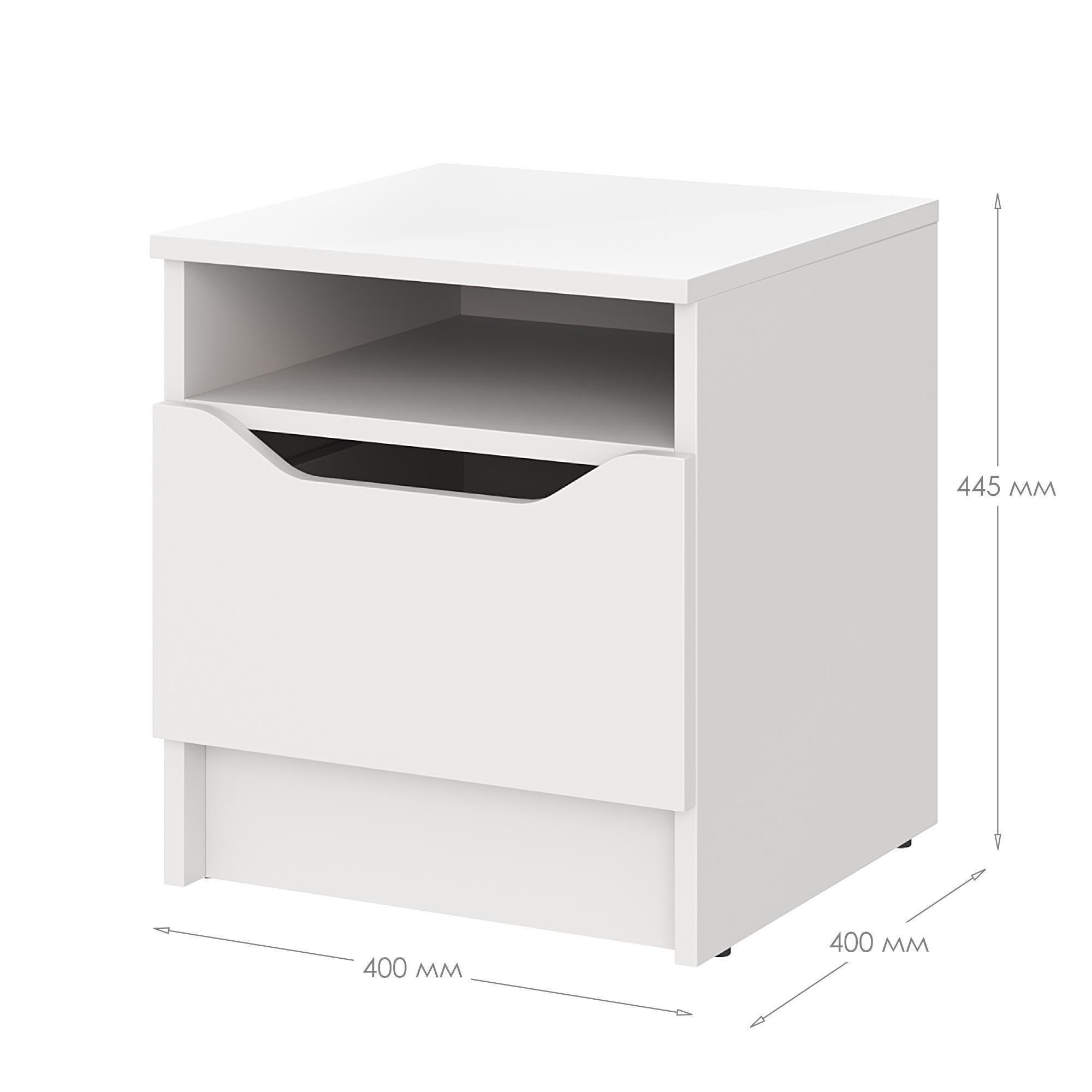 Тумба приліжкова MebelStar Лілу 40x40x44,5 см Антрацит (MBS-1378) - фото 4