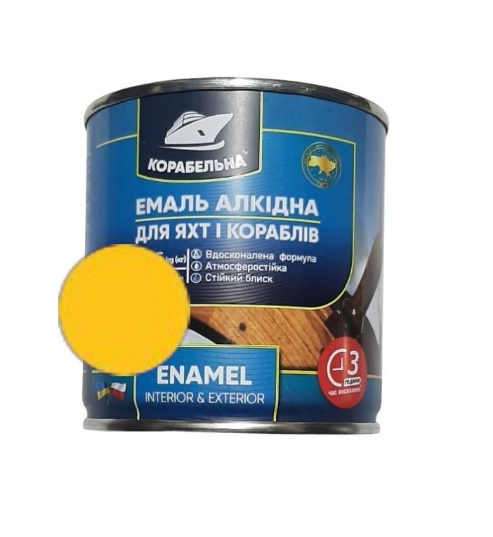 Эмаль алкидная Корабельная 0,9 кг Желтый (34640965)