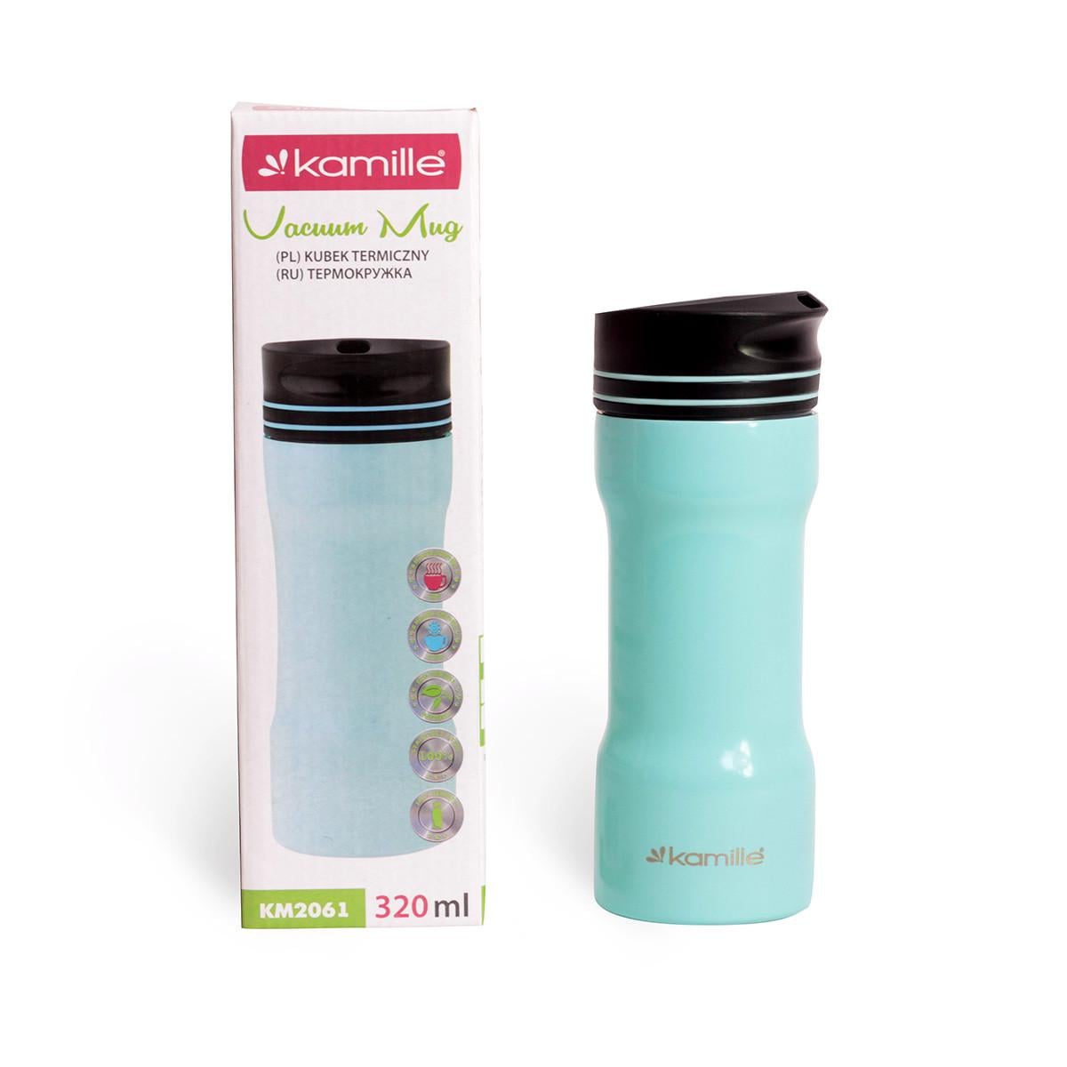 Термокружка Kamille KM-2061 из нержавеющей стали 320 мл Голубой (29-84-2061)