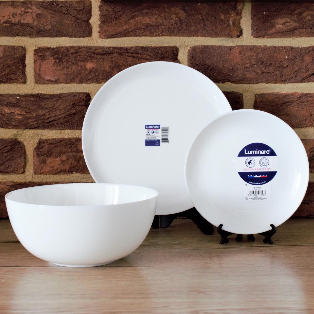 Набор тарелок Luminarc Diwali 19 пр. Белый - фото 5