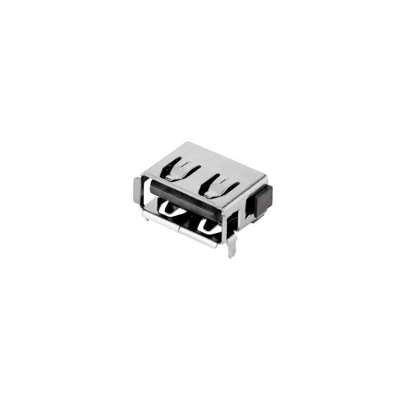 Гнездо USB-A угловое короткое SMD (A150033)