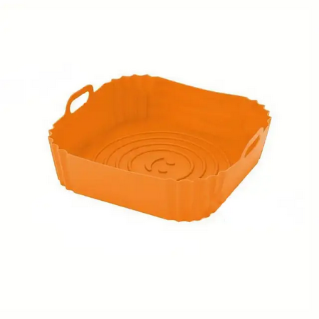 Форма силиконовая квадратная для аэрогриля мультипечи 18,5 см Оранжевый (REN-523) - фото 1