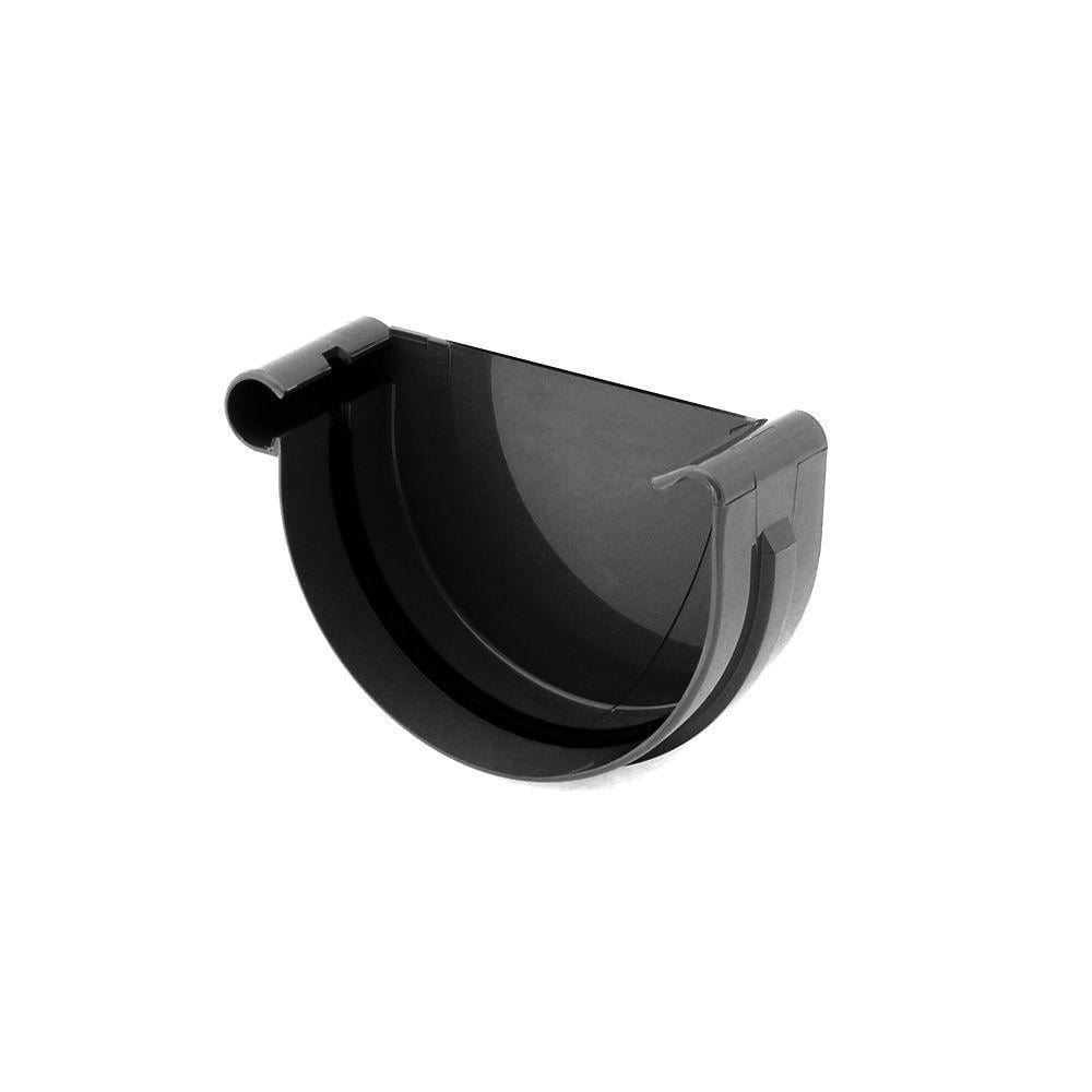 Заглушка желоба Bryza левая 125 мм Черный (9005)