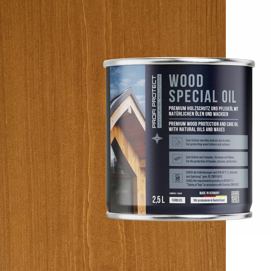 Лазурь на основе пчелиного воска и льняного масла ProfiProtect Wood Special Oil 2,5 л Golden/Timber (22555726)