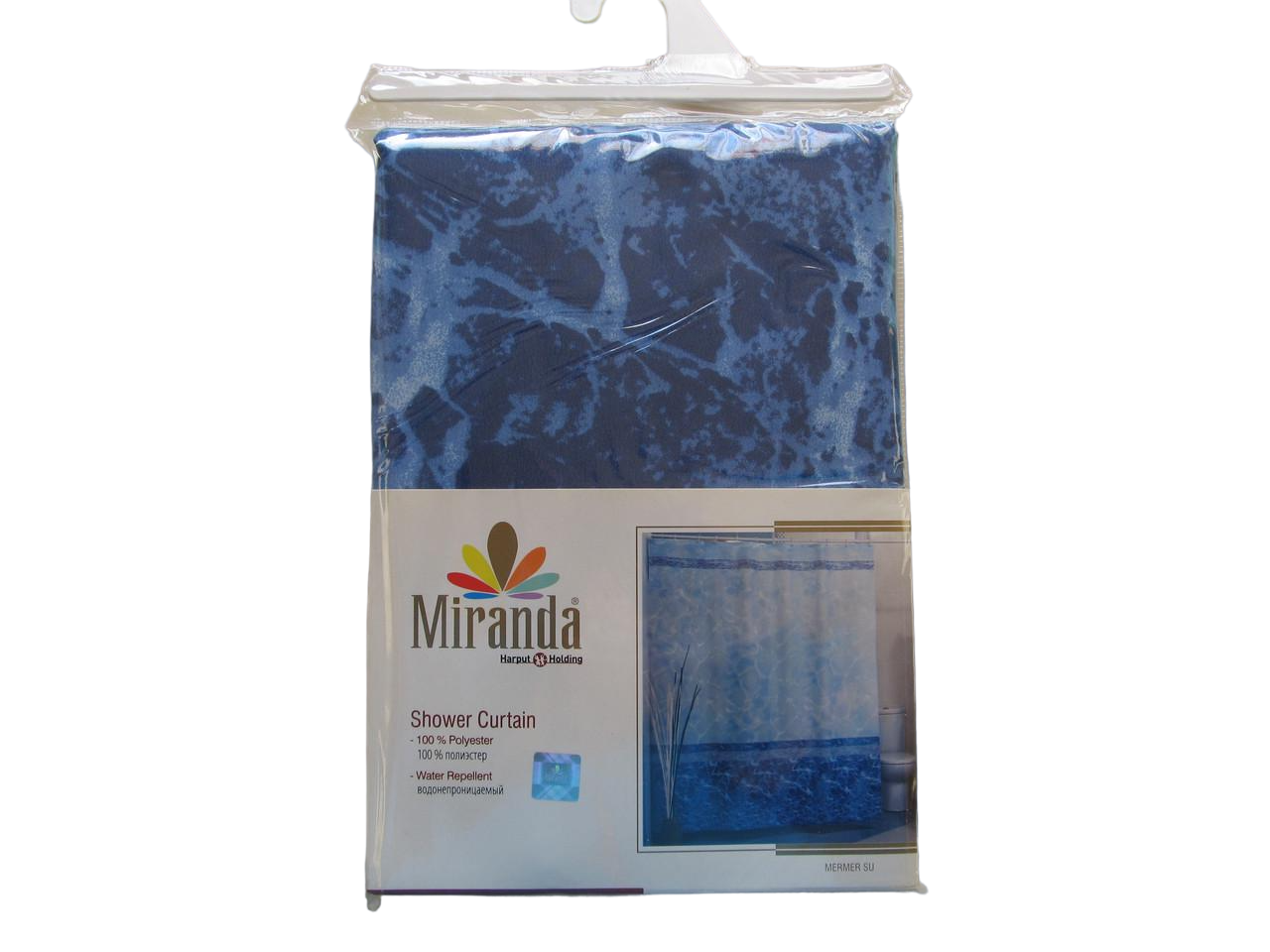 Шторка для ванной комнаты Миранда из полиэстера 180х200 см (172 Vin)