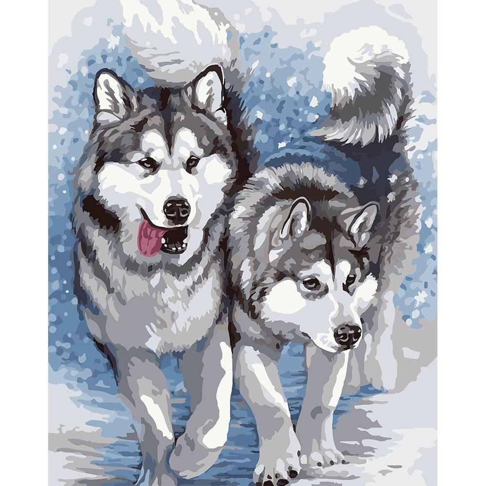 Картина по номерам Santi Хаски 40x50 см (Top-954520)