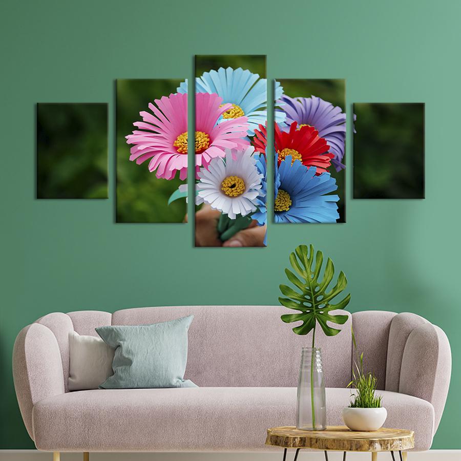 Картина на холсте Яркие ромашки 162x80 см (999-52)