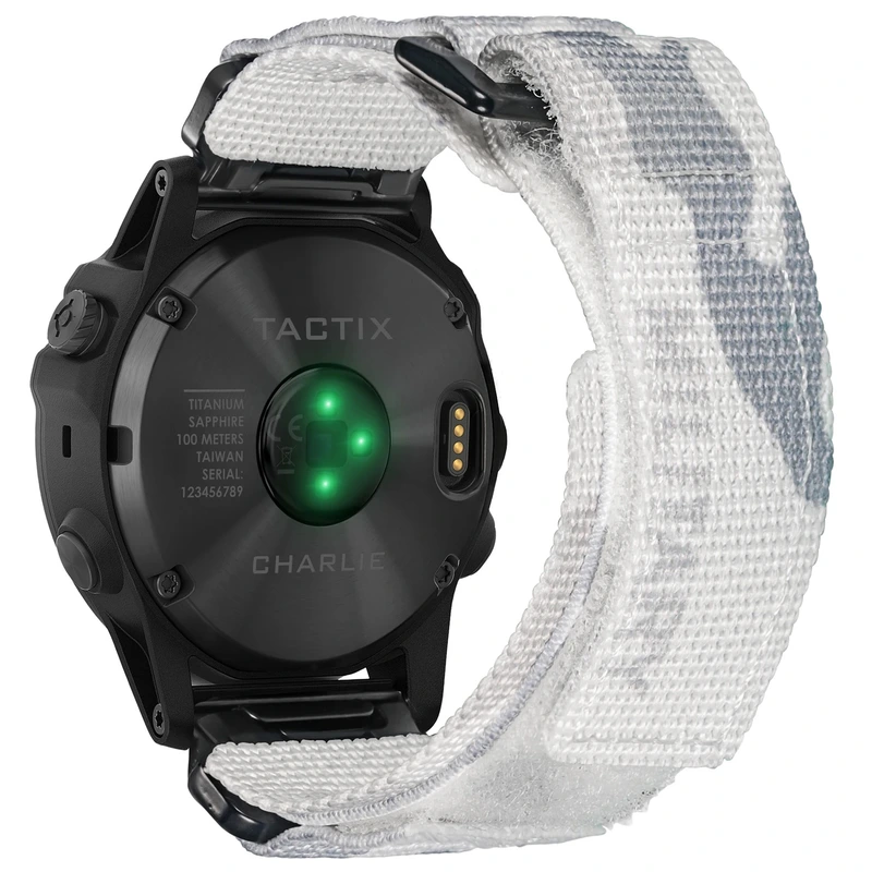 Ремінець для годинника Hemsut HGA131 Military nylon strap with Velcro Garmin Camo 20 мм White (4159) Ремінець для годинника Hemsut HGA131 Military nylon strap with Velcro Garmin Camo 20 мм White (4159)