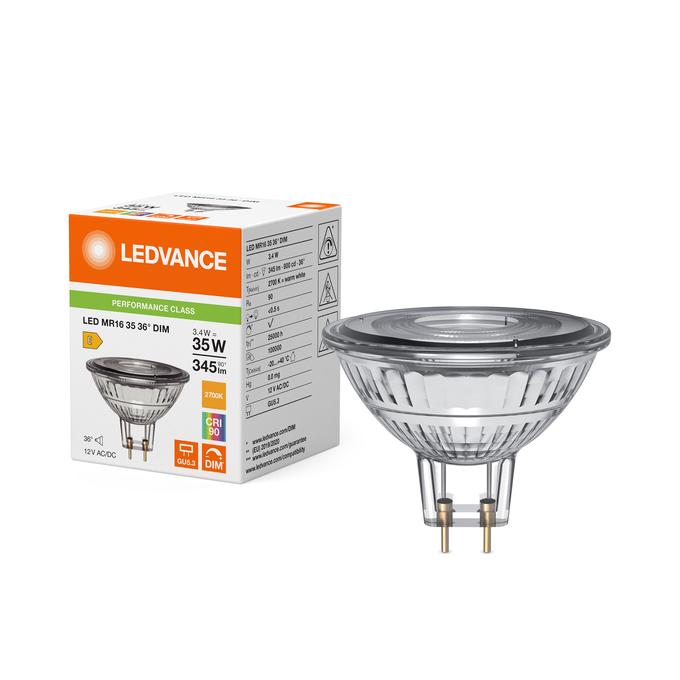 Светодиодная лампа Ledvance MR163536 3,4W 12V 345lm 2700K GU5.3 50x44 мм DIM рефлекторная (4099854456572) - фото 5 Светодиодная лампа Ledvance MR163536 3,4W 12V 345lm 2700K GU5.3 50x44 мм DIM рефлекторная (4099854456572) - фото 5