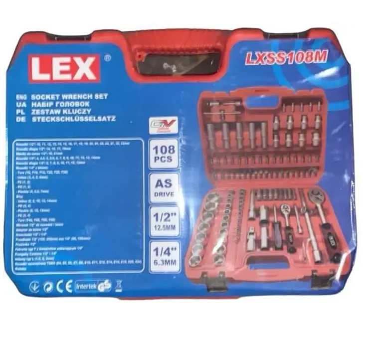 Набір інструментів LEX LXSS108M головки/ключі з металевими защіпками 108 шт. - фото 6 Набір інструментів LEX LXSS108M головки/ключі з металевими защіпками 108 шт. - фото 6