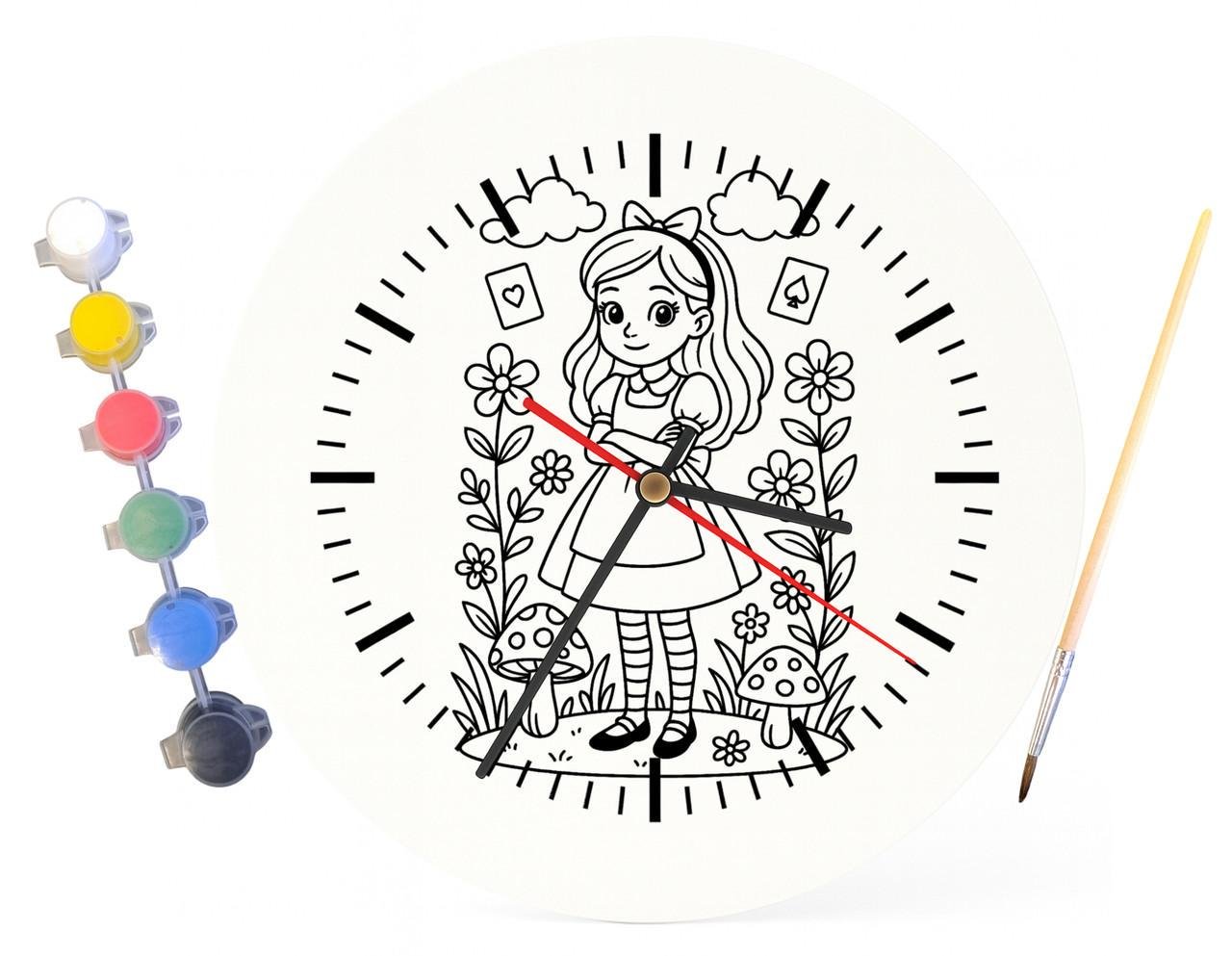 Детский набор для творчества часы-раскраска по мотивам Алиса в Стране чудес Льюис Кэрролл 30 см (Г0039) - фото 4 Детский набор для творчества часы-раскраска по мотивам Алиса в Стране чудес Льюис Кэрролл 30 см (Г0039) - фото 4