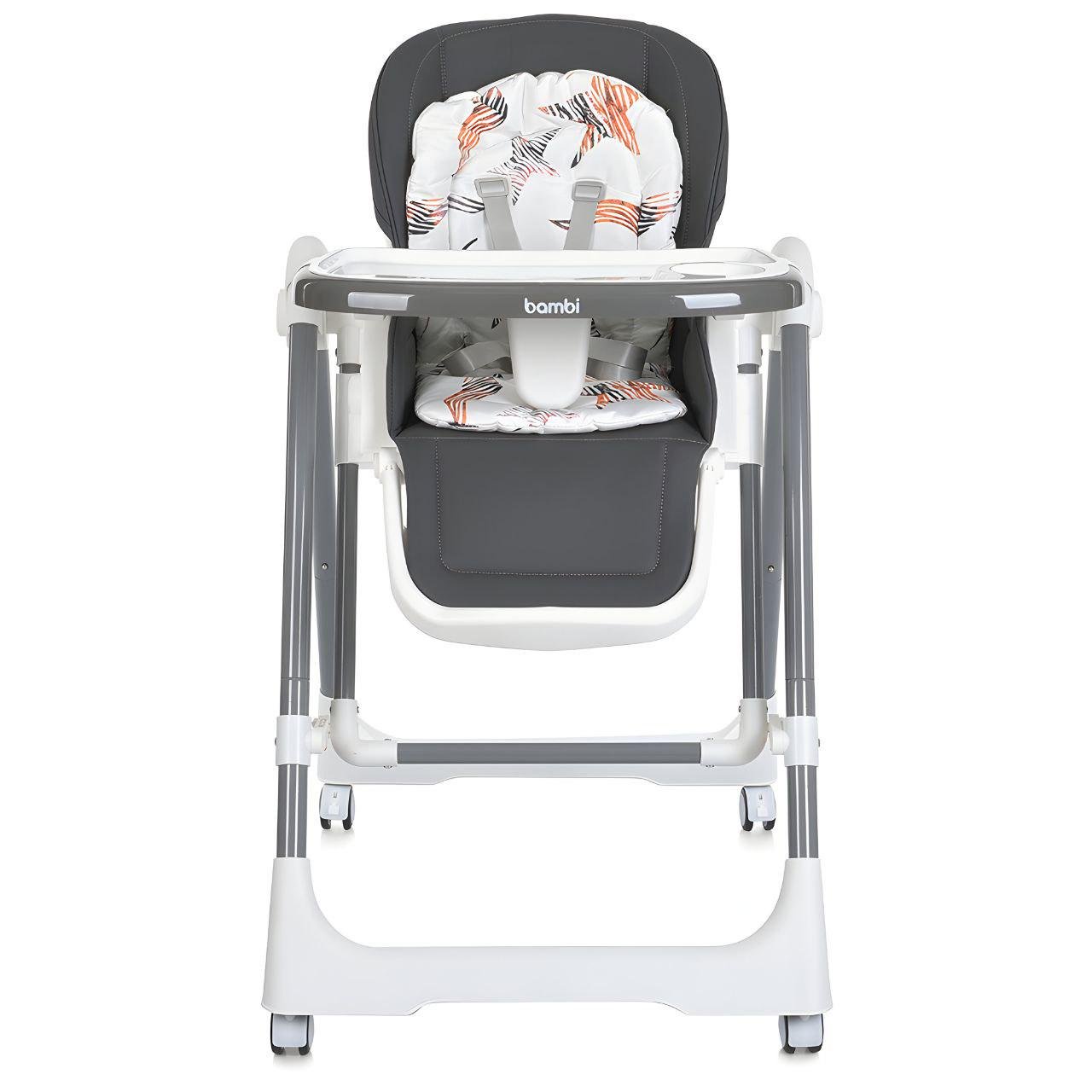 Стульчик для кормления Bambi M 5897 с функцией ручной укачивания Gray (23900619) - фото 3