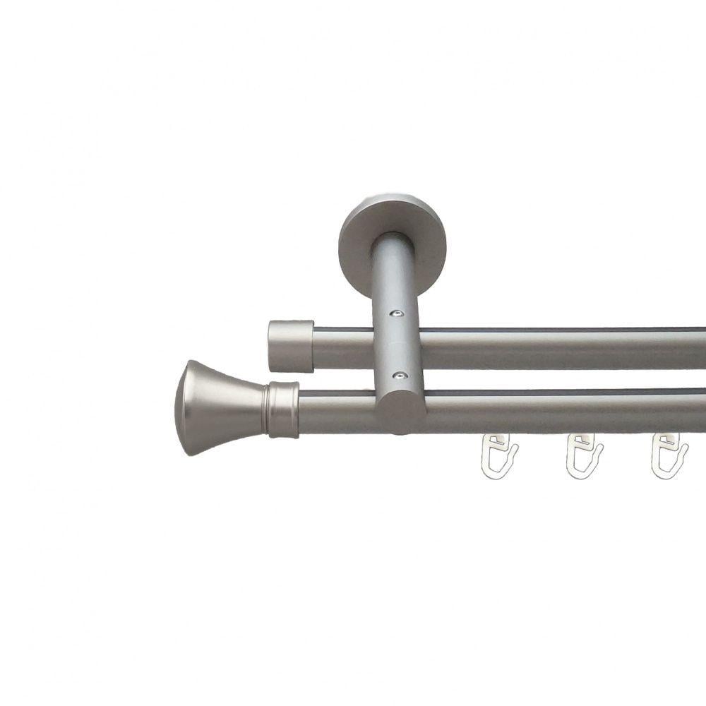 Карниз для штор Orvit Люксор дворядний профільний 16 см 300 см Сатин (00-00015395)